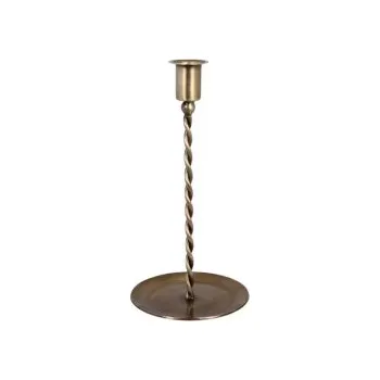 Svícen Kovový svícen Estelle Antique Brass 22 cm