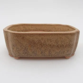 Květináč Keramická bonsai miska 9,5 x 7,5 x 3,5 cm hnědá 150632