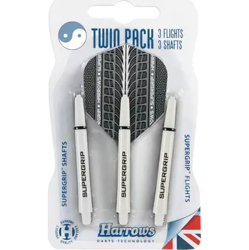 Šipka Letky a násadky na šipky Harrows Twin Pack bílé
