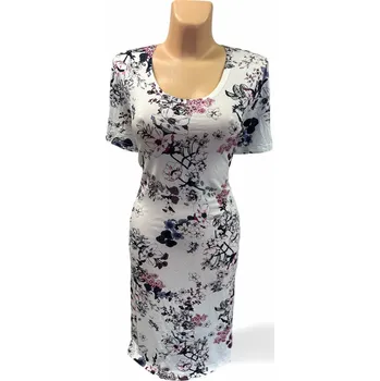 Dámské šaty Šaty pro svatební matky FOG, Barva Bílá, Velikost XXL50, Materiál 96% Viskoza 4% Lycra