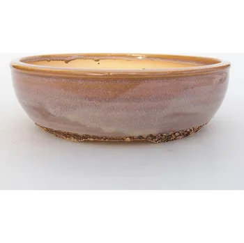 Květináč Keramická bonsai miska 19 x 19 x 5,5 cm růžová 153222