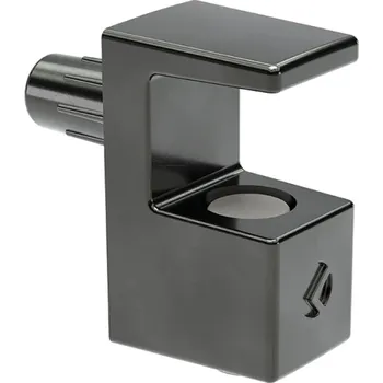 Nábytkové kování Italiana ferramenta Držák skleněné police GRACE 5-6 mm / Černý nikl - 10ks