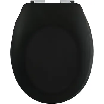 WC sedátko Spirella WC prkénko NEELA, soft-close, matné černé, duroplast