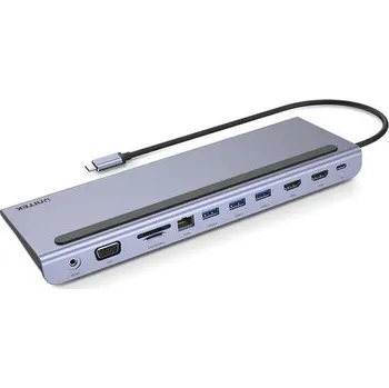 USB hub Unitek Hub USB 11 v 1, USB-C, RJ45, MST, 100W PD