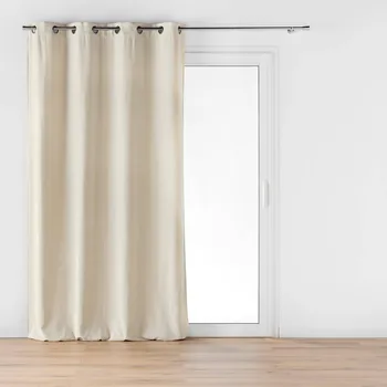 Sprchový závěs Douceur d'intérieur Závěs s kroužky, MIKA, 140 x 260 cm, béžový