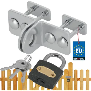 Visací zámek Šustění visací zámek na dveře brány stříbrný 30 mm - s visacím zámkem