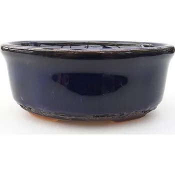 Květináč Keramická bonsai miska 11 x 8 x 4,5 cm modrá 108089