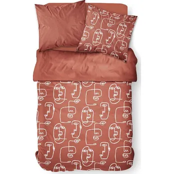 Povlečení Today Bavlněné povlečení Geometry, oboustranné, 220 x 240 cm, oranžové