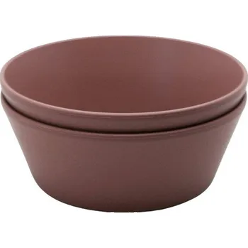 Mushie Silikonová kulatá miska 430 ml 2 ks, Woodchuck