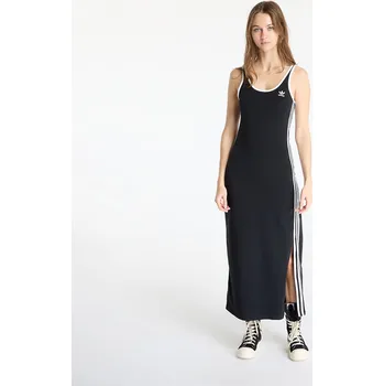 Dámské šaty Šaty adidas Adicolor 3 Stripes Tank Dress Maxi Black/ White M