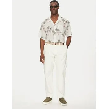 Pánská košile Tommy Hilfiger Košile Bowling Shirt Print UM0UM03227 Béžová Regular Fit M