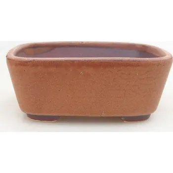 Květináč Keramická bonsai miska 10 x 8,5 x 4 cm hnědá 123535