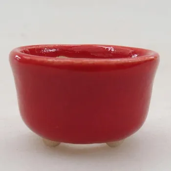 Květináč Mini bonsai miska 2,5 x 2,5 x 2 cm červená 144489