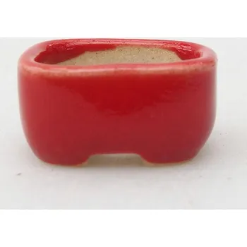 Květináč Mini bonsai miska 2 x 1,5 x 1 cm červená 151564