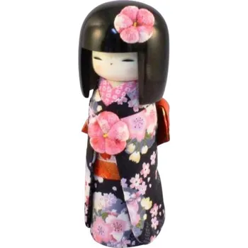 Japonská panenka Kokeshi Gejša Kyo-Bijin Blue 19,5 cm
