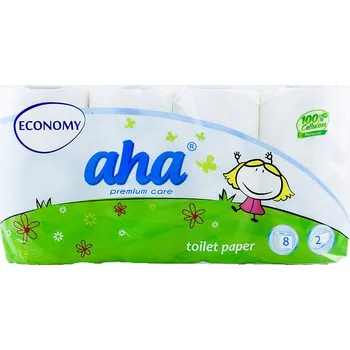 Suchý toaletní papír bez vůně aha 8 ks