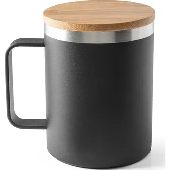 Termohrnek STRICKER Hrnek z 90% recyklované nerezové oceli LAUDA Barva: černá