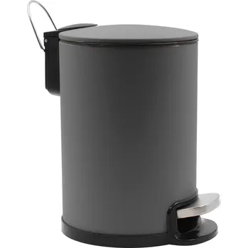 Odpadkový koš Douceur d'intérieur Koupelnový odpadkový koš s tichým zavíráním, 3 l, METALINE, šedý