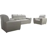 Kožená sedací soprava 3+1+1 TOKIO, šedá (U-24)