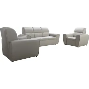 Sedací souprava Kožená sedací soprava 3+1+1 TOKIO, šedá (U-24)