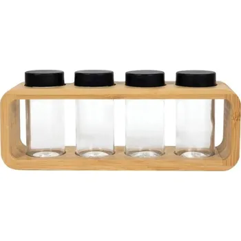 Kořenka Hit Kořenky s držákem sklo sada bambus 5 ks