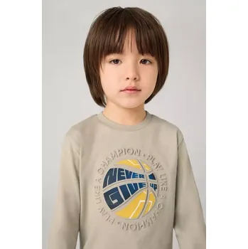 Chlapecké tričko Chlapecké triko dlouhý rukáv Mayoral Champion 4050-54 pískové velikost 122