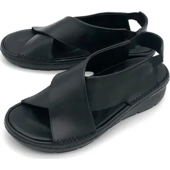 Dámské sandále Dámské kožené sandály 0158-126 01 Iberius černá Barva: černá, Velikost: 37