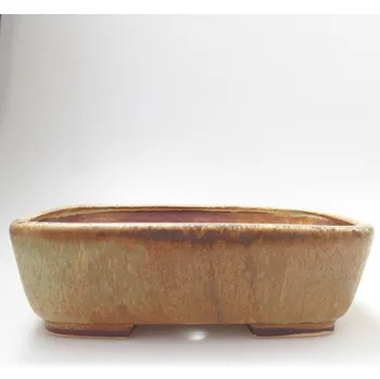 Květináč Keramická bonsai miska 14,5 x 12 x 4 cm zelená 138265