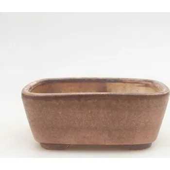 Květináč Keramická bonsai miska 10 x 8,5 x 4 cm hnědá 123550