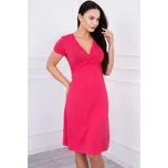 Šaty s ozdobným výstřihem, růžová - XL
