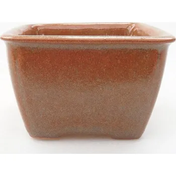 Květináč Keramická bonsai miska 8,5 x 8,5 x 5,5 cm hnědá 109368