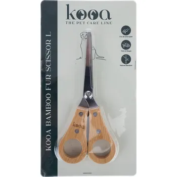 Kosmetika pro psa kooa bambusové nůžky na srst L 16x6,8x1,2cm pes & kočka