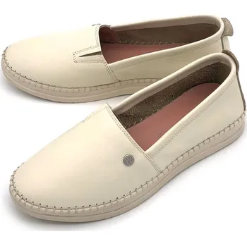 Dámské mokasíny Dámské kožené mokasíny L1192-64 Looke béžová Barva: creme, Velikost: 38