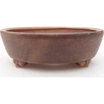 Květináč Keramická bonsai miska 12,5 x 10 x 4 cm hnědá 149842