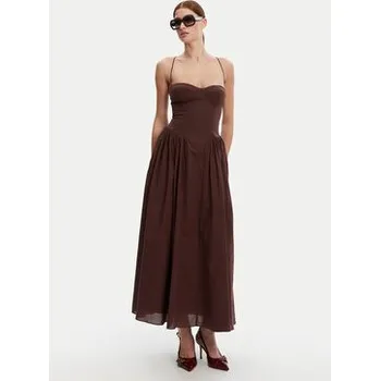 Dámské šaty Bardot Večerní šaty 59786DB Hnědá Regular Fit 12