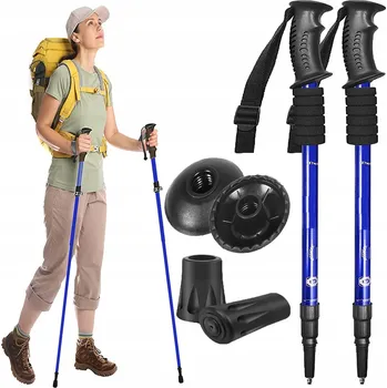 Trekingová hůl Hůl na nordic walking Vitolog teleskopická nastavitelná 67-135 cm černá