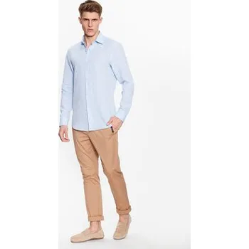 Pánské oblečení Boss Košile 50490234 Světle modrá Slim Fit 42