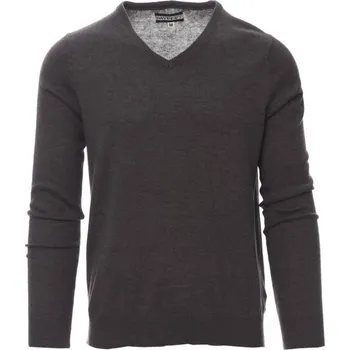 Pánský svetr Payperwear Pánský svetr Business v melírové variantě Barva: šedý tmavý melír, Velikost: S