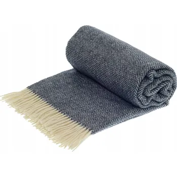 Prostěradlo Deka Rena Home vlněná 140 cm x 200 cm šedá