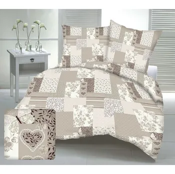 Povlečení Bavlněné povlečení Patchwork s motýlem Uzávěr: Mandlovací knoflík
