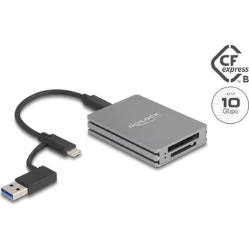 Čtečka paměťových karet Delock USB Type-C™ čtečka karet pro paměťové karty SD a CFexpress typu B 91011