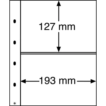 Obal pro sběratelský předmět Leuchtturm OPTIMA XL 2S listy (bal. 10 ks)