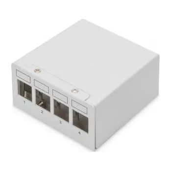 Patch panel DIGITUS Modulární stolní patch panel, stíněný 4 porty, světle šedý DN-93714