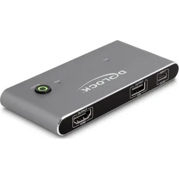 KVM přepínač Delock Přepínač KVM z rozhraní USB-C™ na HDMI 8K 60 Hz s USB 2.0 11486