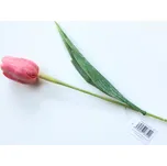 Umělé tulipány s listem 6 ks