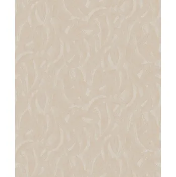 Tapeta Masureel Vliesová tapeta na zeď, béžová, listy, peříčka, ROM205, Romance, Masureel, velikost 10,05 x 0,53 m