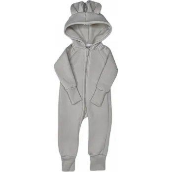 Kojenecký overall Mimilove Dětský zateplený overal MEDVÍDEK 06-18m. Šedý