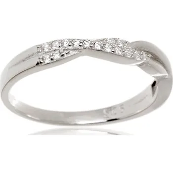 Prsten Dámský stříbrný prsten s čirými zirkony STRP0432F