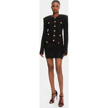 Dámský svetr Balmain Kardigan DF1SK249KG43 Černá Regular Fit 40