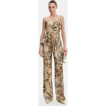 Dámská móda Marciano Guess Kalhoty z materiálu 5GGB01 7298A Hnědá Straight Fit 42